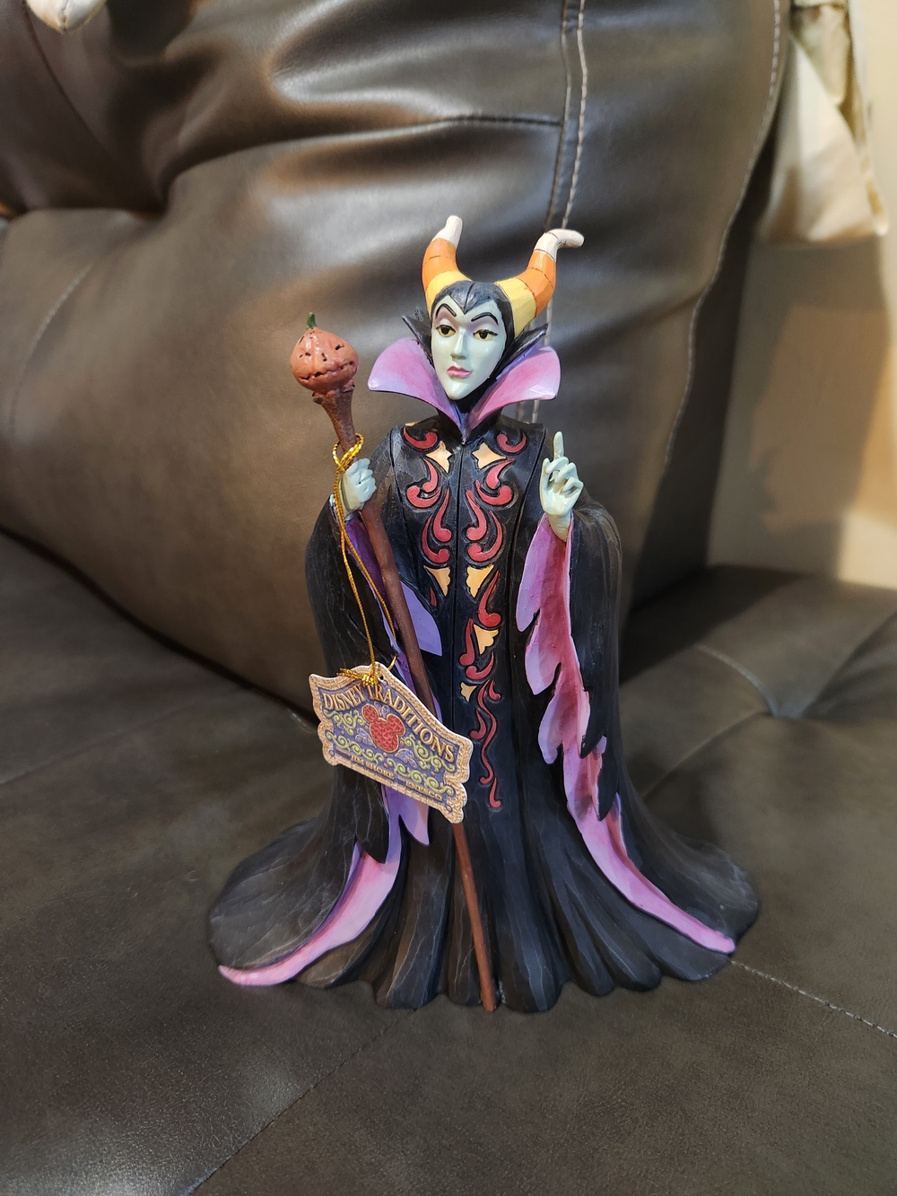Disney Dark Sorceress Figurine in Black, Purple & Orange